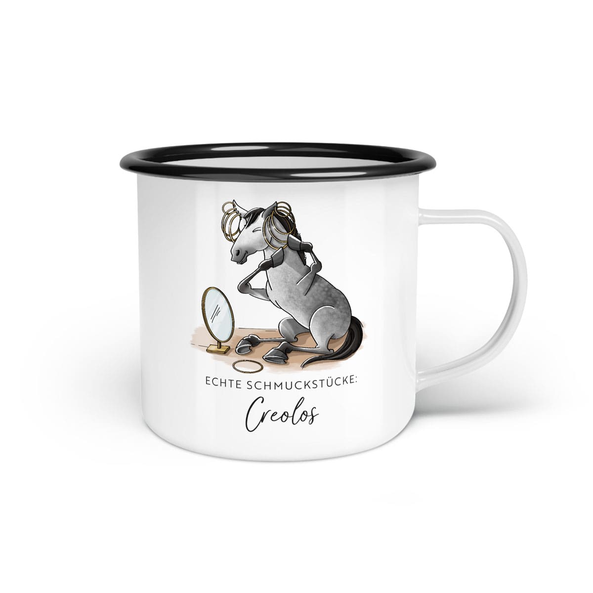 Emaille-Tasse "Creolos"