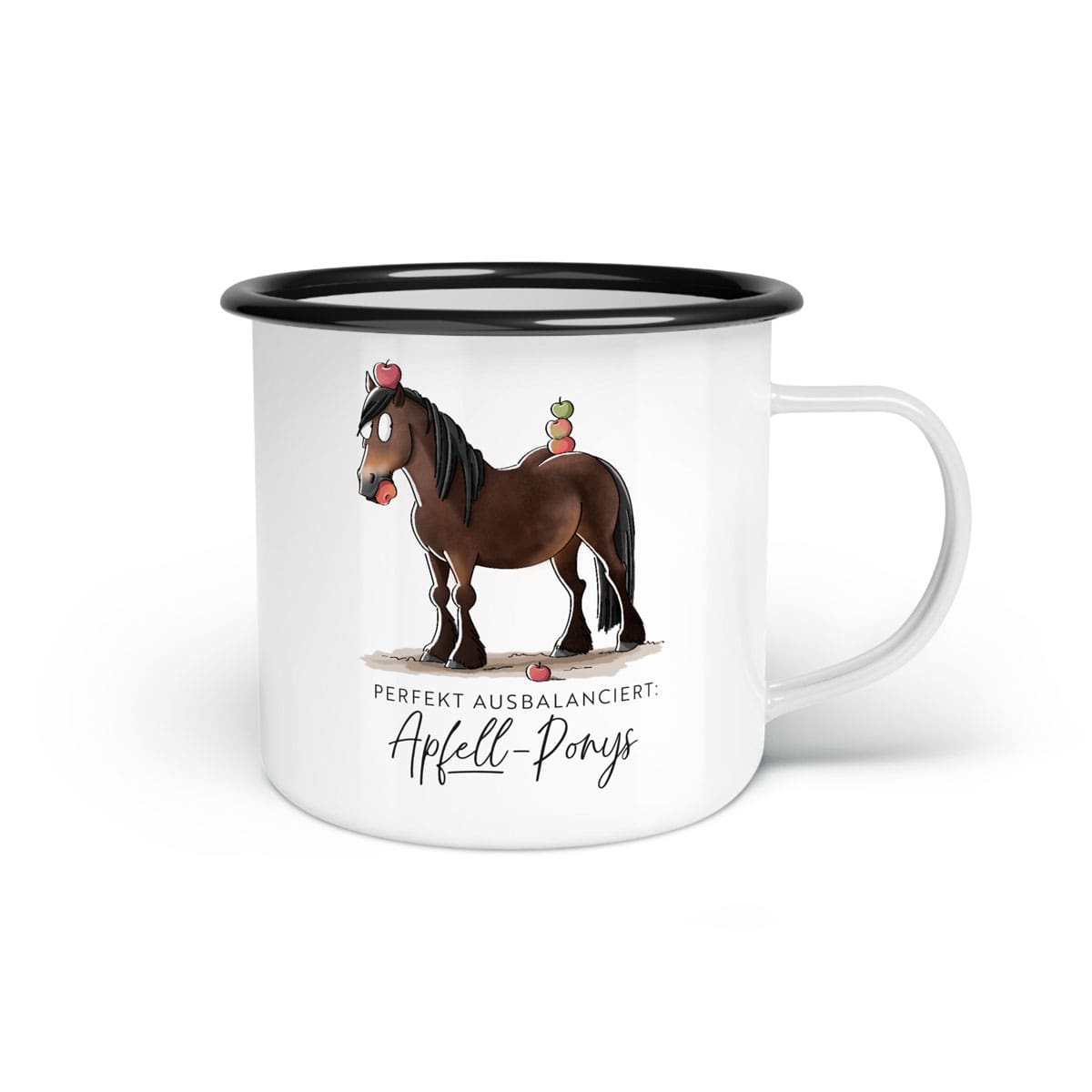 Emaille-Tasse "Apfell-Pony"