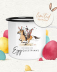 Emaille-Tasse "Egg-questrians"