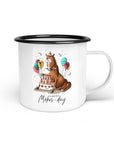 Emaille-Tasse "Happy Möhrs-day"