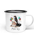 Emaille-Tasse "Happy Möhrs-day"