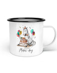 Emaille-Tasse "Happy Möhrs-day"