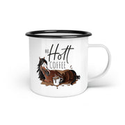 Emaille-Tasse "Hü Hott Coffee"