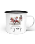 Emaille-Tasse "isi going"