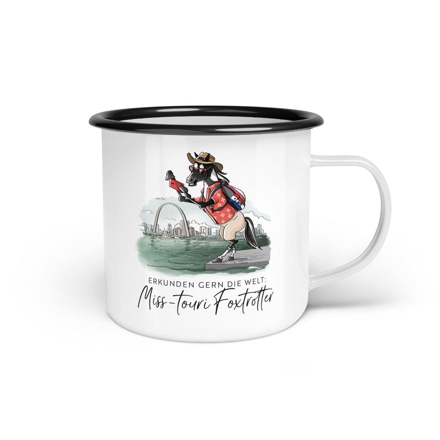 Emaille-Tasse "Miss-touri Foxtrotter"