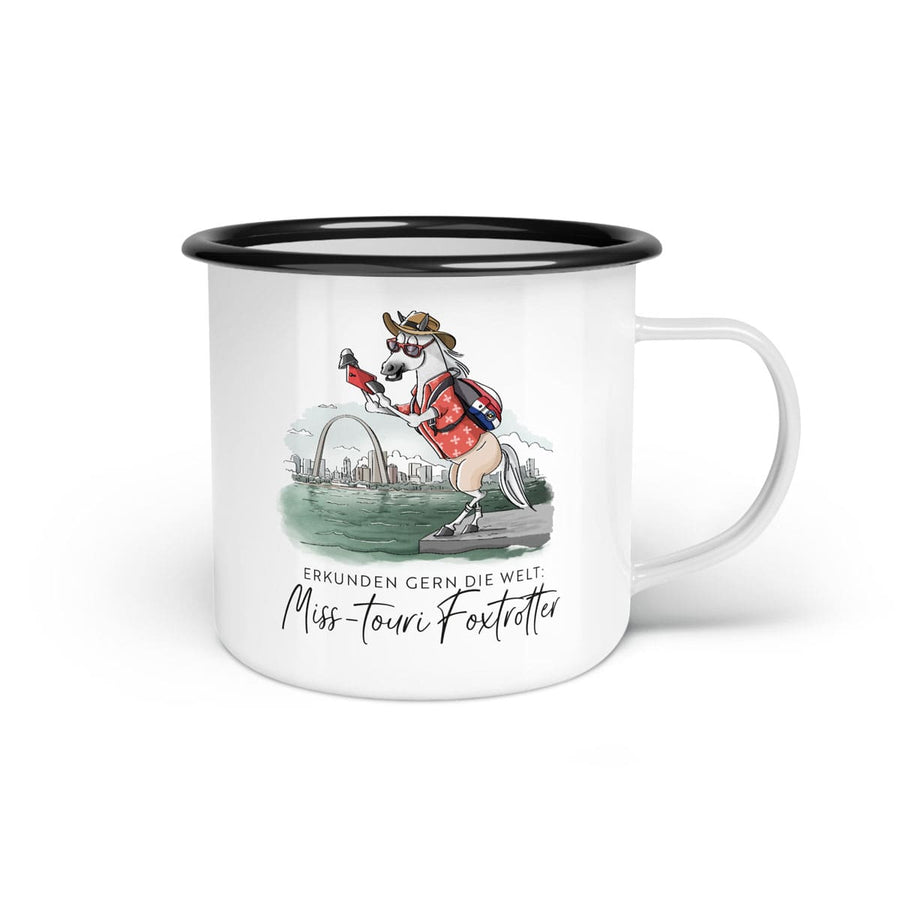 Emaille-Tasse "Miss-touri Foxtrotter"