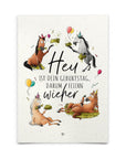 Strohpapier-Postkarte "Heu ist dein Geburtstag"