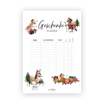 X-Mas Geschenke-Planer Druckvorlage