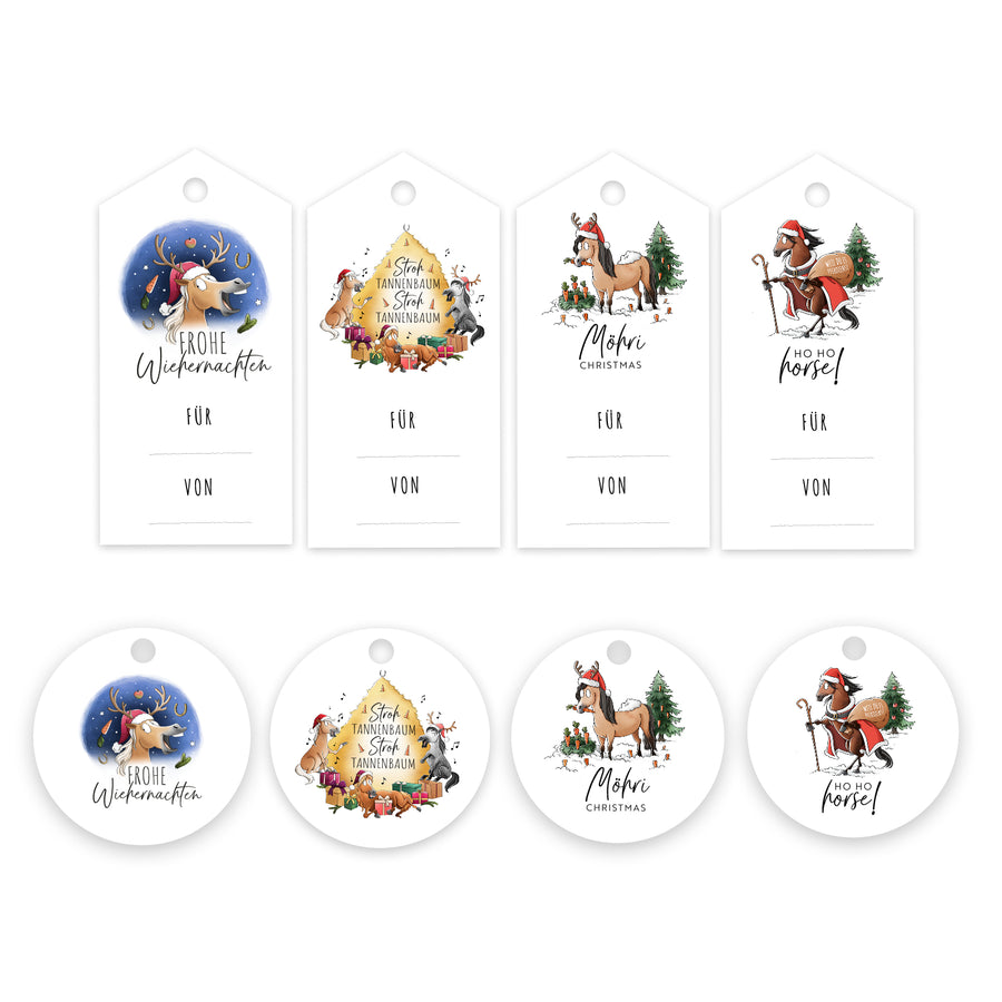 X-Mas Geschenke-Anhänger Druckvorlagen