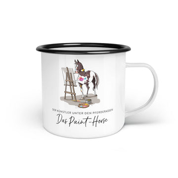 Emaille-Tasse "Paint-Horse"