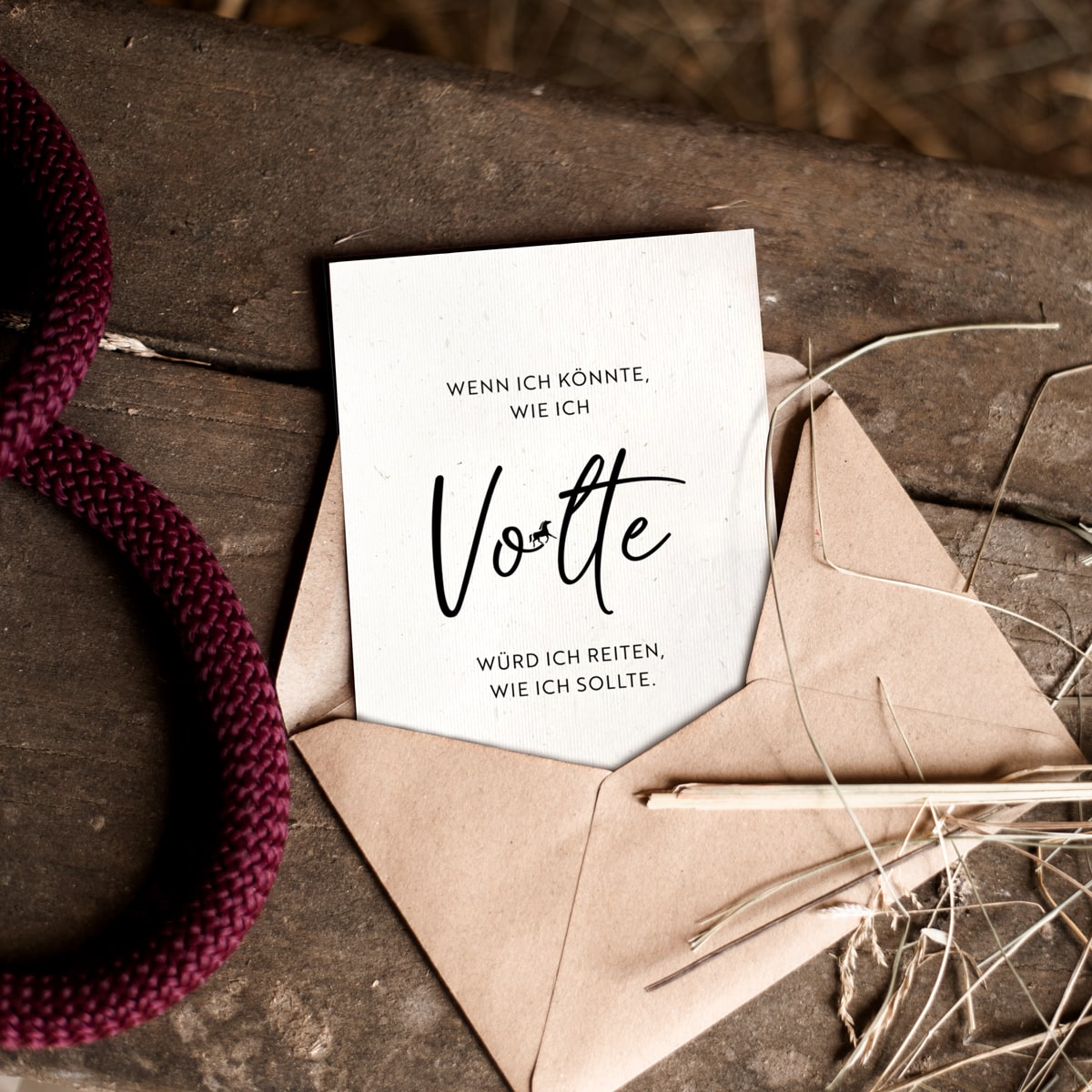 Strohpapier-Postkarte "Volte"