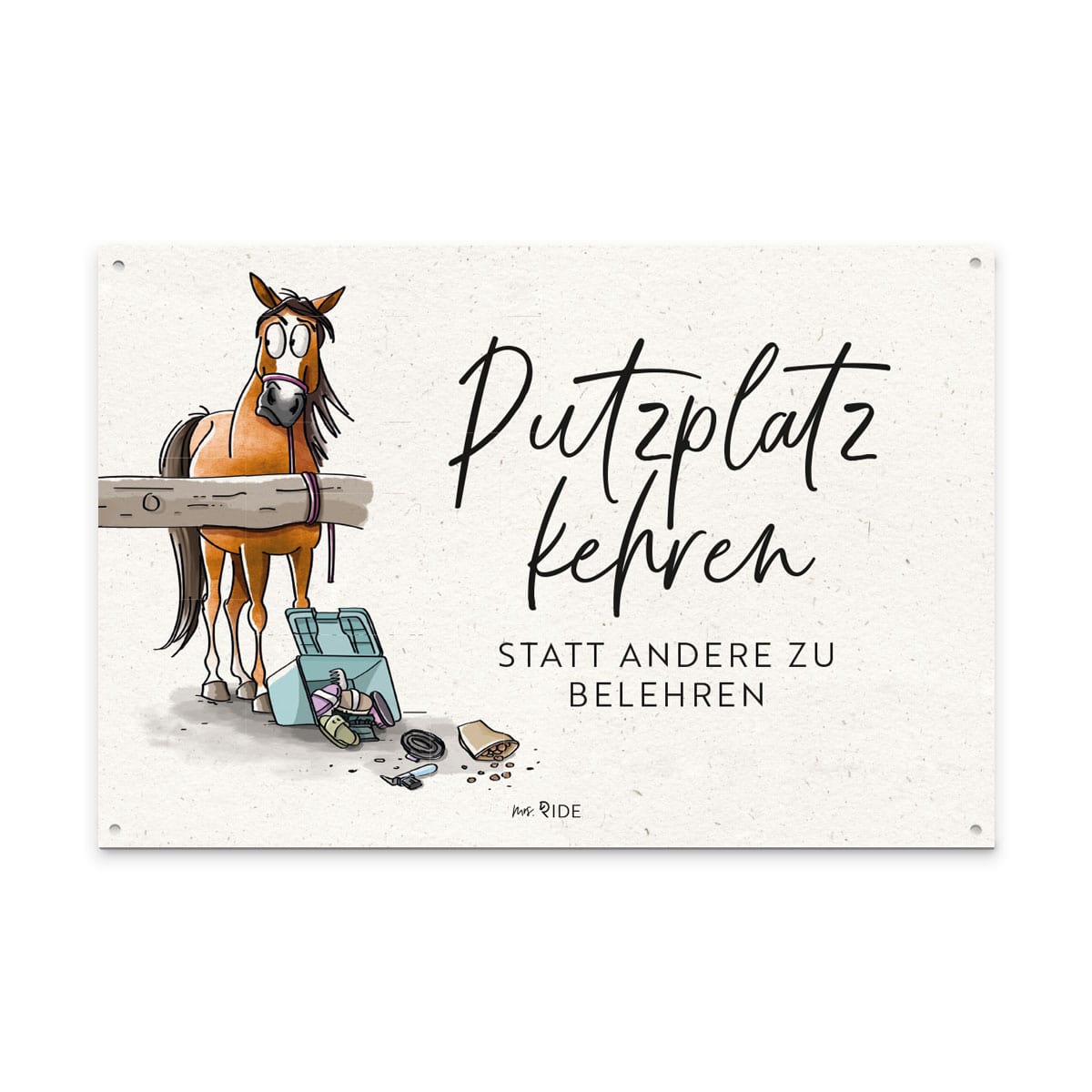 Schild "Putzplatz kehren"