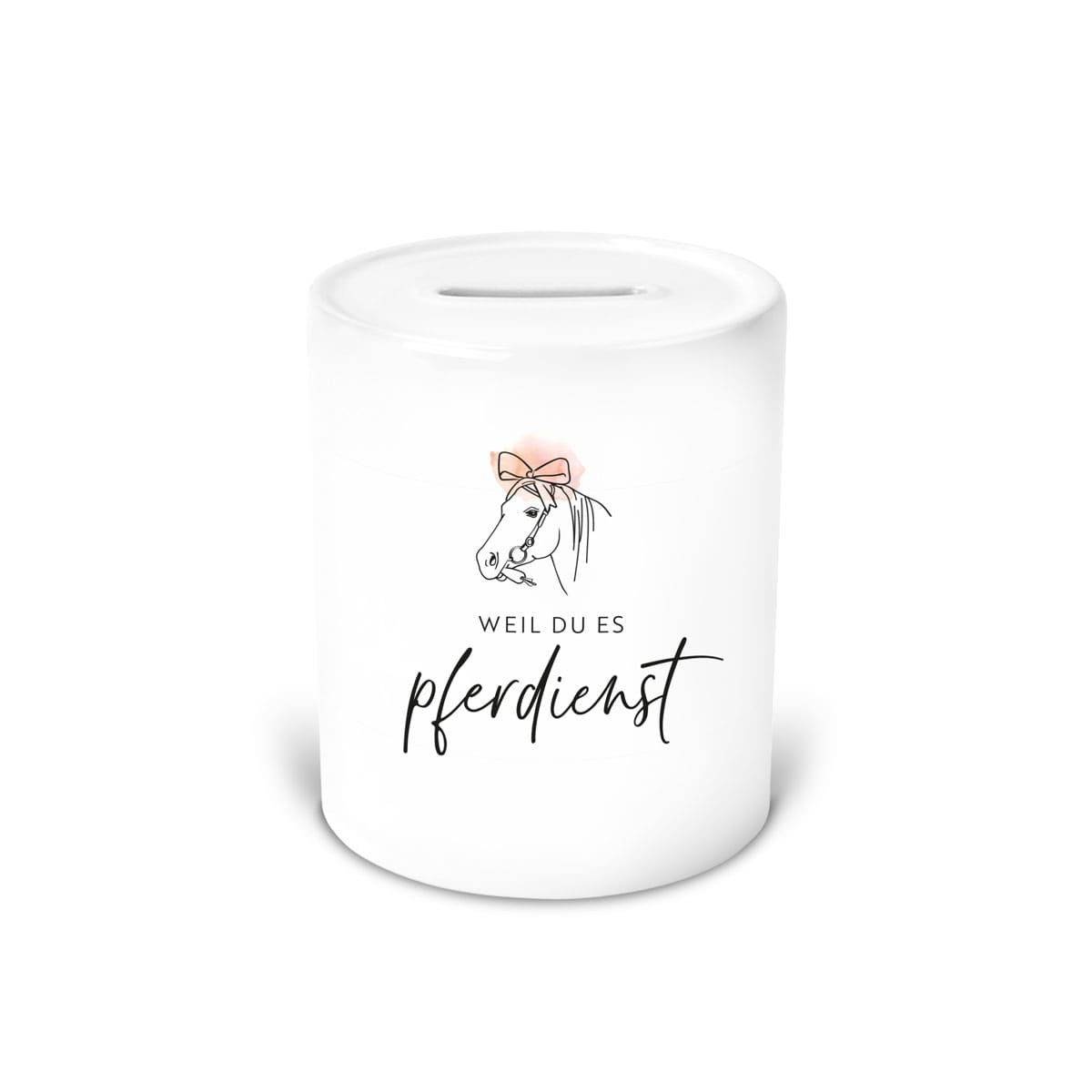 Spardose "Weil du es pferdienst"