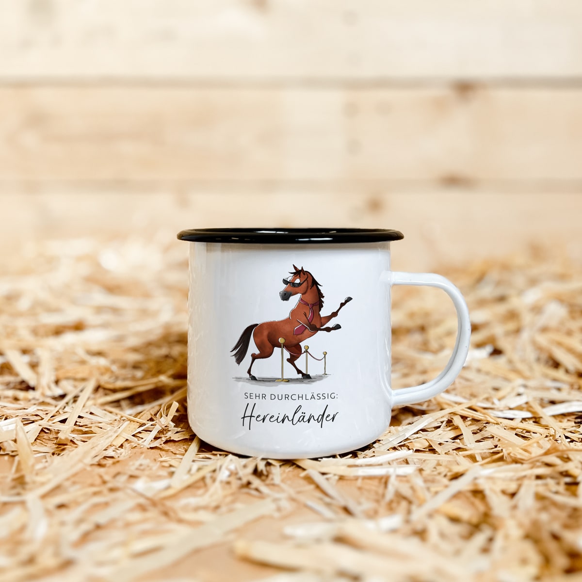 Emaille-Tasse "Hereinländer"