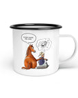 Emaille-Tasse "Meine mrs. ride"