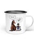 Emaille-Tasse "Meine mrs. ride"