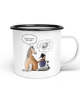 Emaille-Tasse "Meine mrs. ride"