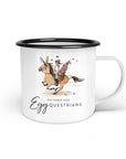 Emaille-Tasse "Egg-questrians"