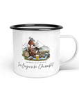 Emaille-Tasse "Bayerisches Charmeblut"