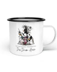 Emaille-Tasse "Drum-Horse"