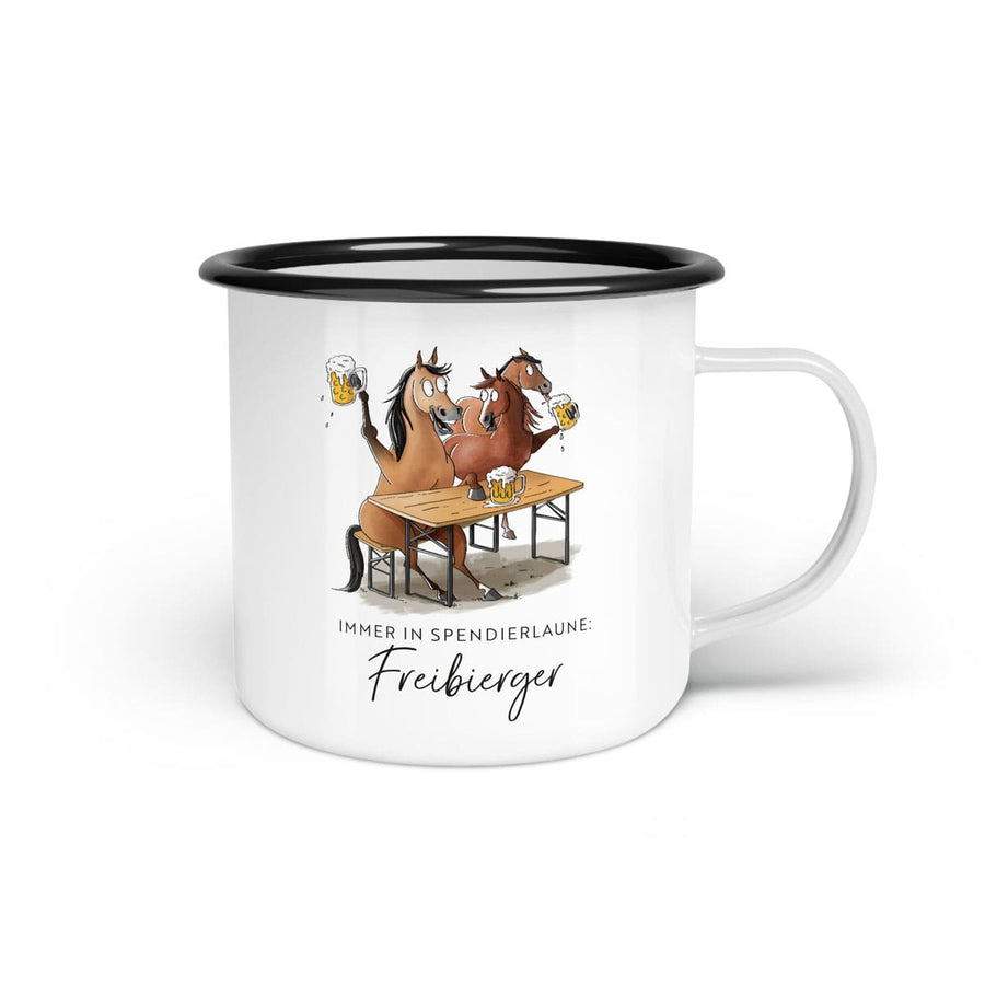 Emaille-Tasse "Freibierger"