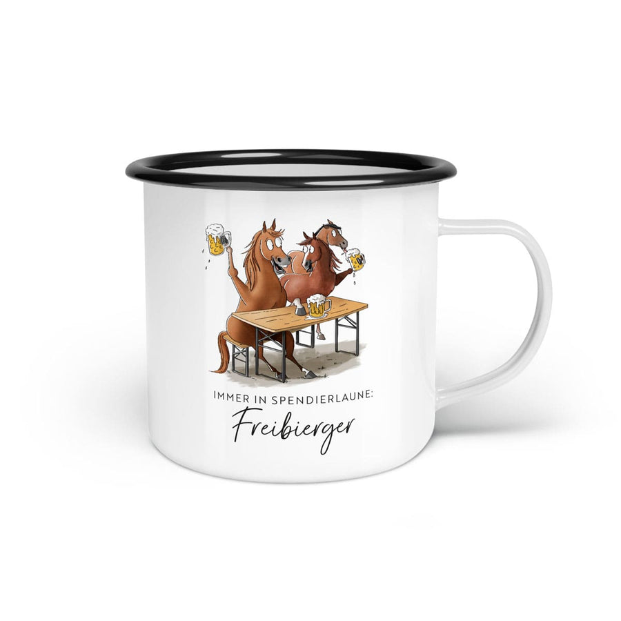 Emaille-Tasse "Freibierger"