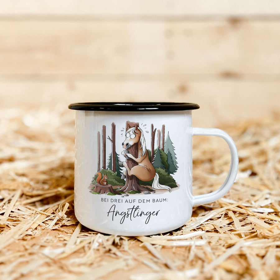 Emaille-Tasse "Angstlinger"