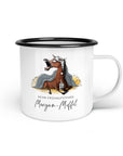 Emaille-Tasse "Morgan-Muffel"