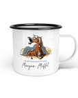 Emaille-Tasse "Morgan-Muffel"