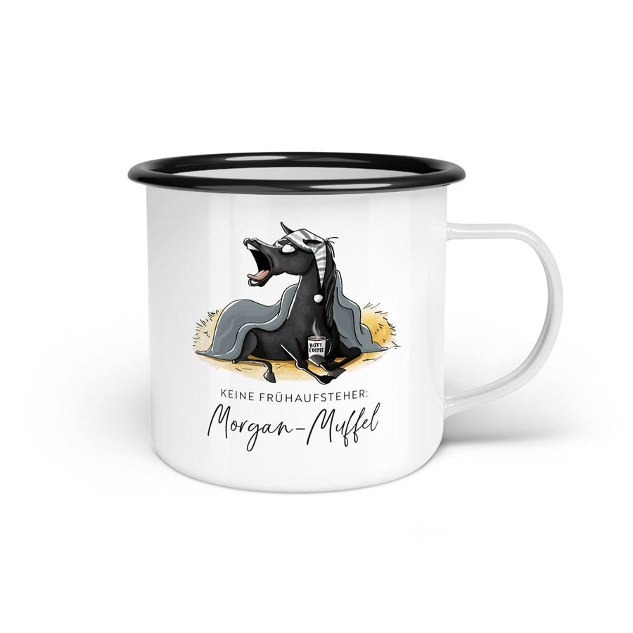 Emaille-Tasse "Morgan-Muffel"