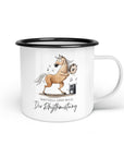 Emaille-Tasse "Rhythmustang"