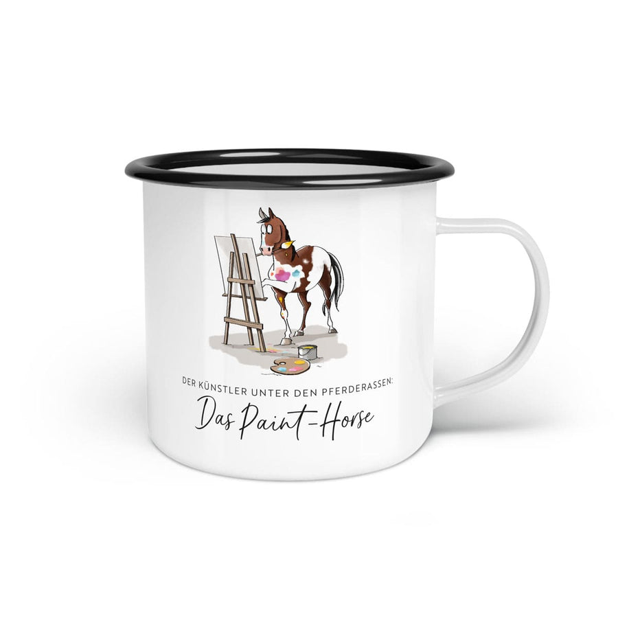 Emaille-Tasse "Paint-Horse"