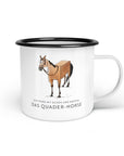 Emaille-Tasse "Quader-Horse"