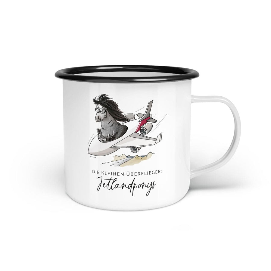 Emaille-Tasse "Jetlandponys"