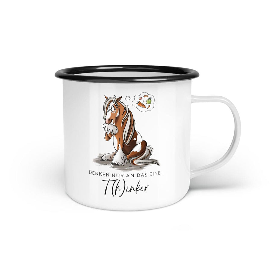 Emaille-Tasse "T(h)inker"