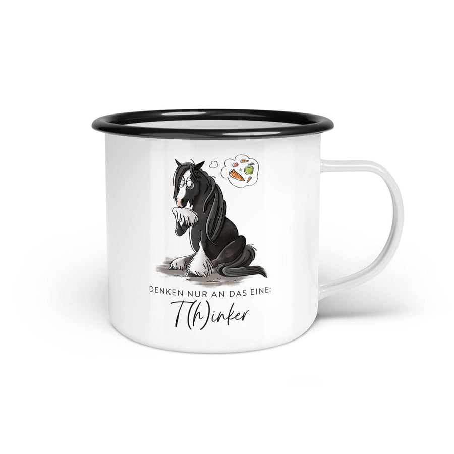 Emaille-Tasse "T(h)inker"