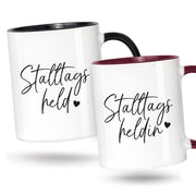 Tassen-Set "Stalltagsheldin & Stalltagsheld "