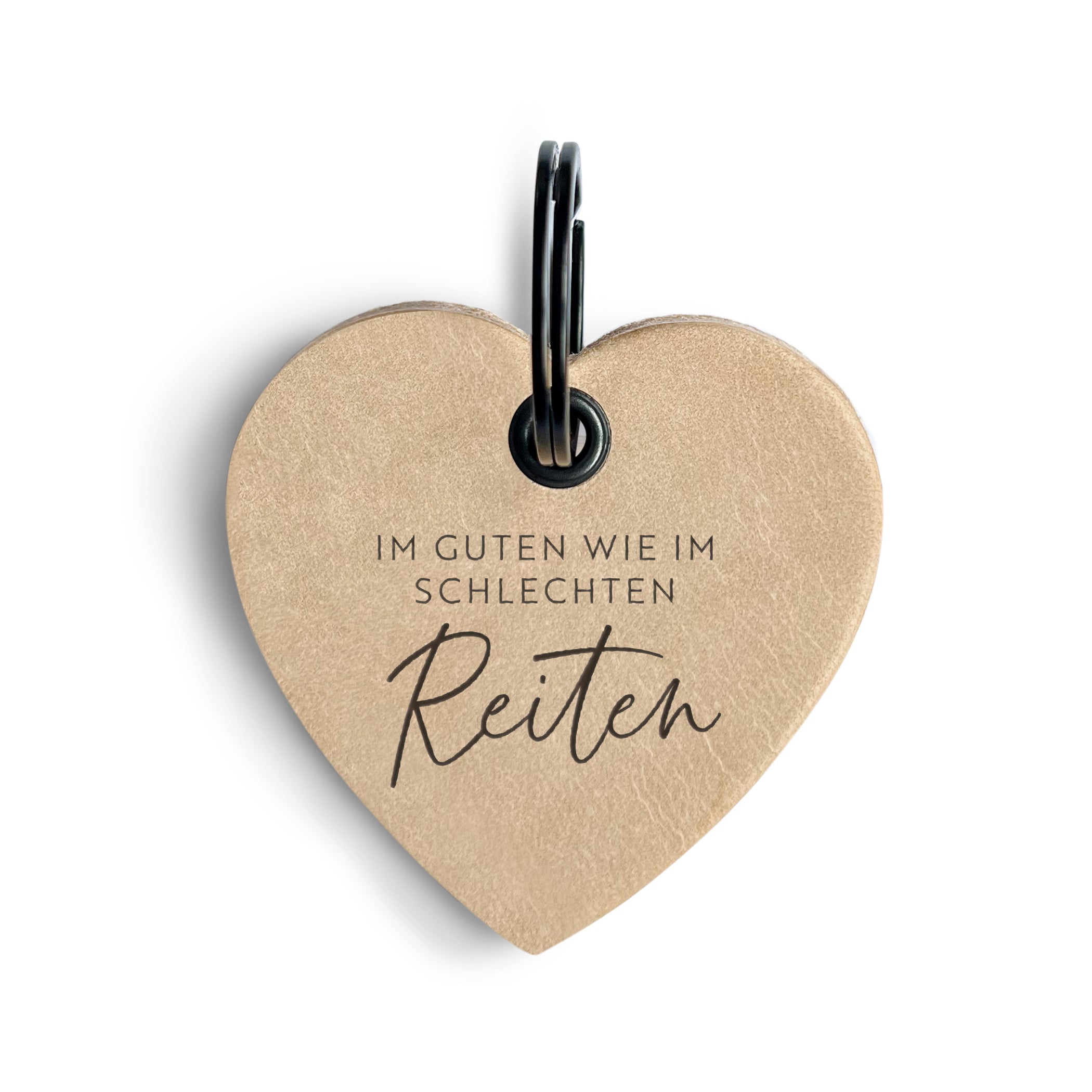 Lederanhänger "Im guten wie im schlechten Reiten"