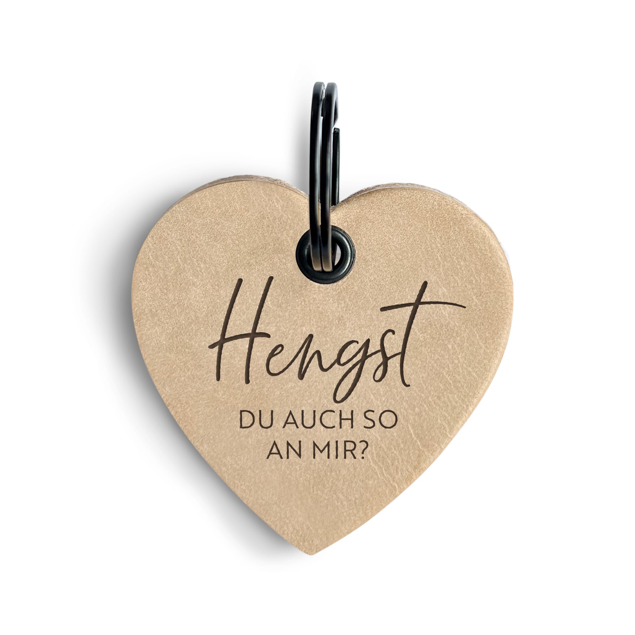 Lederanhänger "Hengst du auch so an mir?"