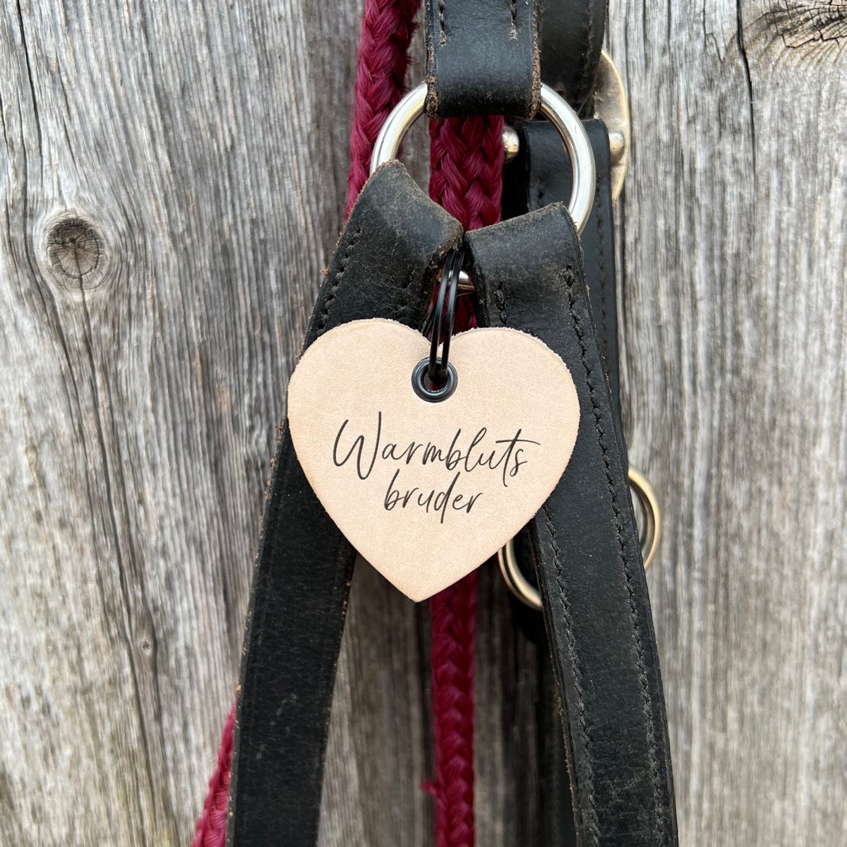 Lederanhänger "Warmblutsbruder"