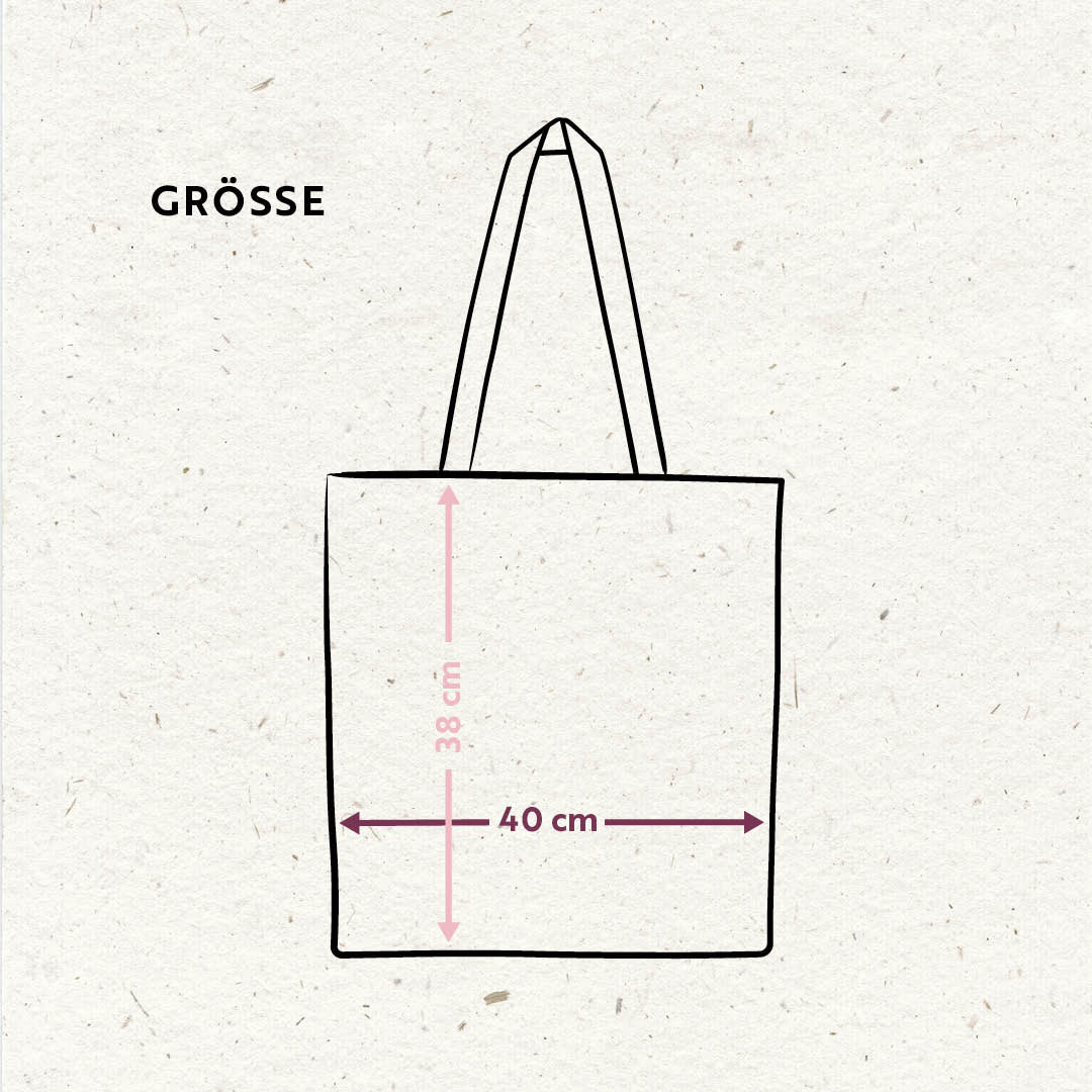 Größentabelle Baumwolltasche 