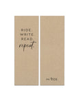 Lesezeichen "ride. write. read. repeat."