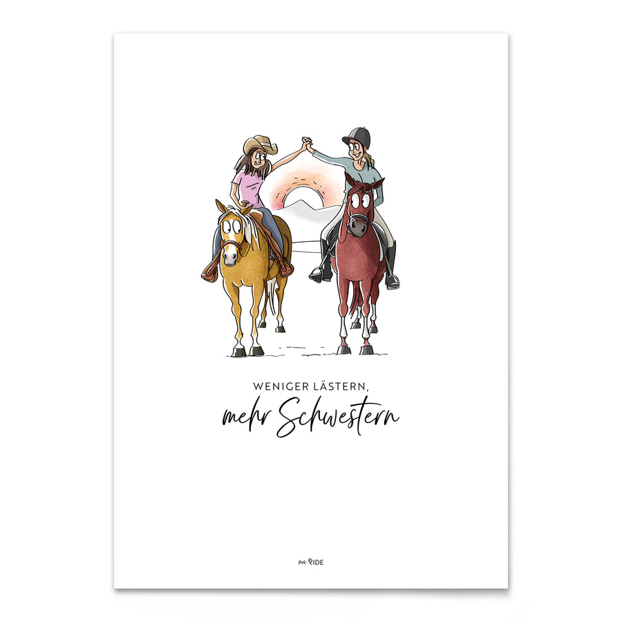 Poster "Weniger lästern, mehr Schwestern"