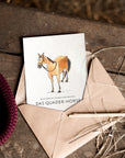 Strohpapier-Postkarte "Quader-Horse"