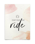 Strohpapier-Postkarte "Start your day ride"