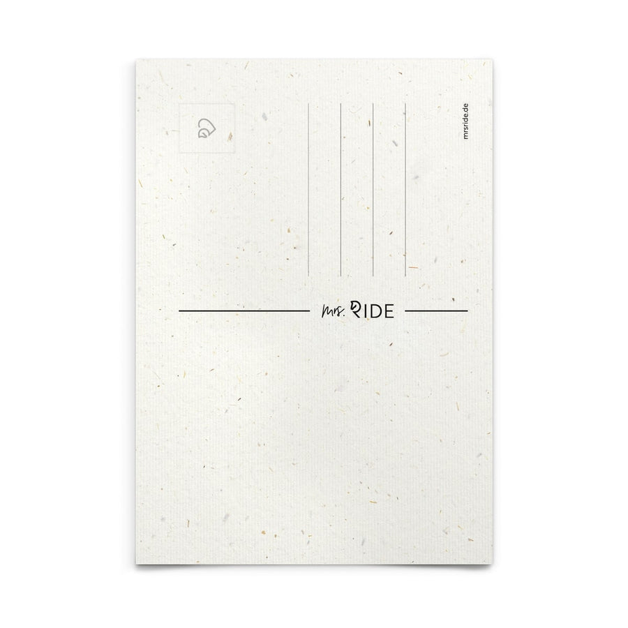 Strohpapier-Postkarte "ride side of life"