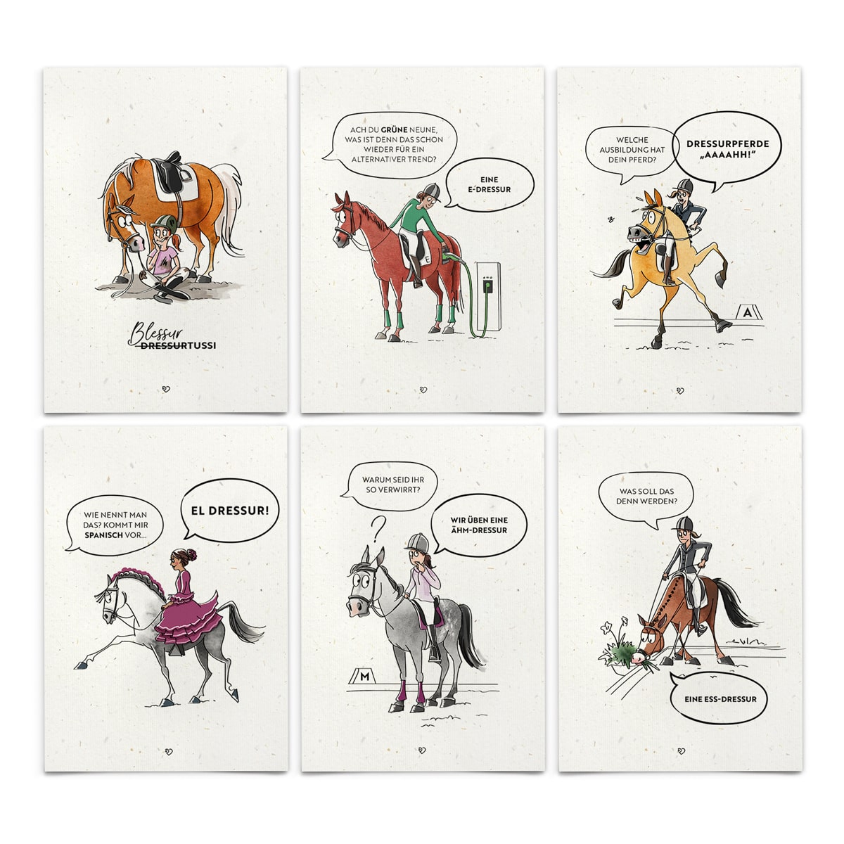 Postkarten-Set "Dressur Edition"