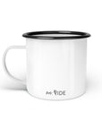 Emaille-Tasse "ride side of life"