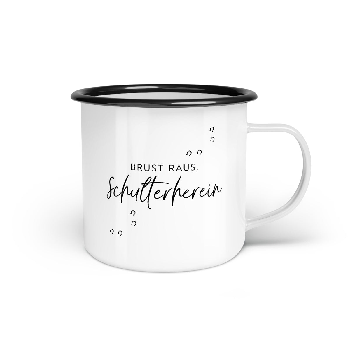 Emaille-Tasse "Schulterherein"