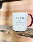 Tasse "mrs. ride"